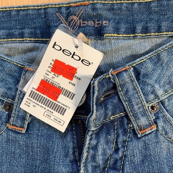 New Blue Bebe Jeans Size 27 - Picture 5 of 9